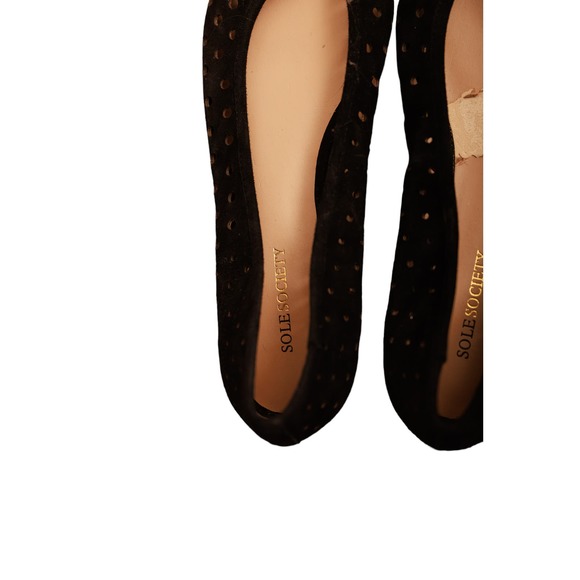 Sole Society black cut out pointed toe women's flats size 9B - Picture 3 of 5